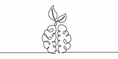 Sürekli Tek Hat Beyin Yetiştirme Fabrikası. Çevresel Fikir Çevre Psikolojisi. Dikkatli Doğa.