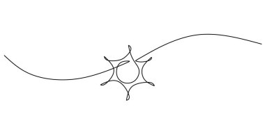 Sade Güneş Grafiği Çizerek Tek Hat Devam Ediyor. Doğal Enerji Minimum Simgesi. Umut Işığı.