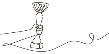 Aralıksız Tek Hat Kupa ile El Çekiyor. Başarı Ödülü Tanınması. Zafer Konsepti.