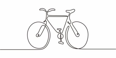 Sağlıklı bir yaşam tarzını ve çevre dostu ulaşımı simgeleyen bir bisiklet çizimi, fitness uygulaması veya şehir turu logosu için ideal..