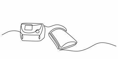 Kol ve ekran ile sürekli çizilmiş bir tansiyon monitörü, minimalist tarzda çizilmiş. Sağlık izleme ve kardiyoloji hizmetlerinin sembolü.