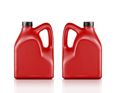 Beyaz arka plan üzerinde izole makine yağı için plastik kapak