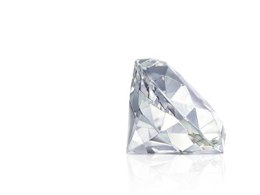 Beyaz arkaplanda izole edilmiş elmaslar