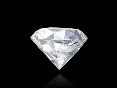 Siyah arka planda güzel elmaslar