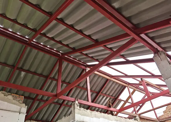 steel roof truss structure for building construction