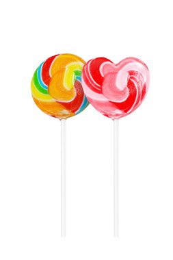 Beyaz arka planda izole edilmiş lolipop şekeri yaz konsepti