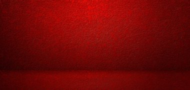 Odanın zemin ve duvarları arka plan kadar kırmızı..