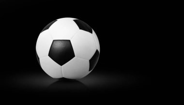soccer ball isolated on black background clipart
