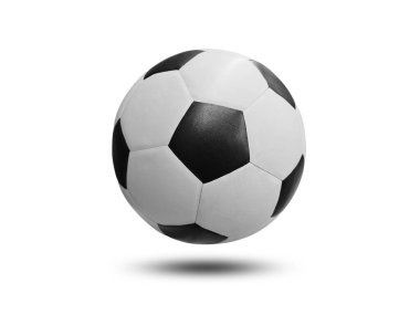 futbol topu beyaz arkaplanda izole edildi.