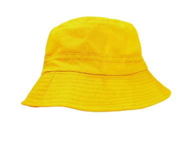 Sarı şapka beyazda izole edilmiş.