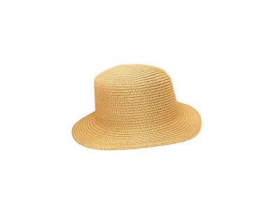 vintage straw hat isolated on white background