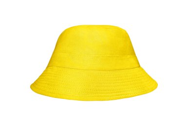 Sarı şapka beyazda izole edilmiş.