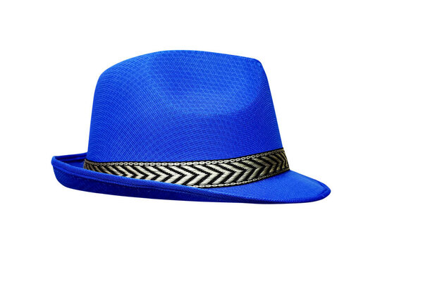 straw hat for travel isolated on a white background