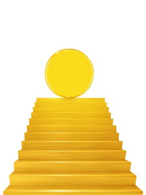 Altın merdivenlerde altın sikkeler