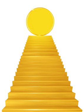 Altın merdivenlerde altın sikkeler