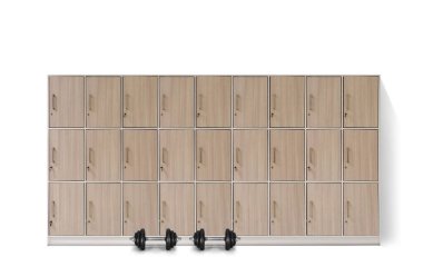 Aptal dolap beyaz arkaplanda izole edildi