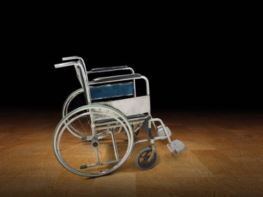 Tahta tarlada tekerlekli sandalye