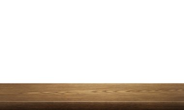 boş tahta tablo ön görünümü beyaz arkaplanda izole.