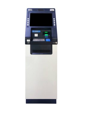 Metin girdisi için boş bir siyah ekran ATM.