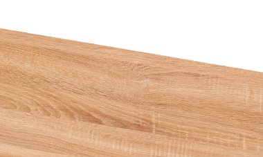 Beyaz arka planda izole edilmiş doğal tahıl ahşap masa manzarası.