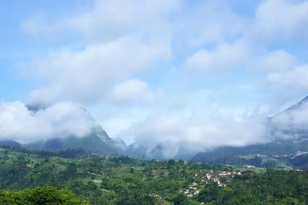 stock image clouds over the mountains, beautiful natural scenery