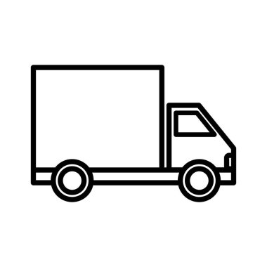Teslimat kamyonu simge vektör