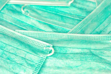 Yüz maskesi yığını, tıbbi ameliyat maskesi, tıbbi ekipman, hastalık önleme geçmişi.