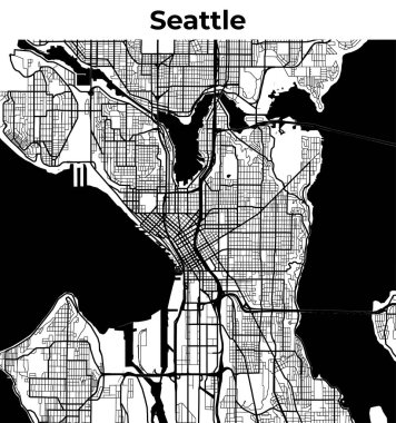 Seattle Şehir Haritası, Harita, Sokak Düzeni Haritası