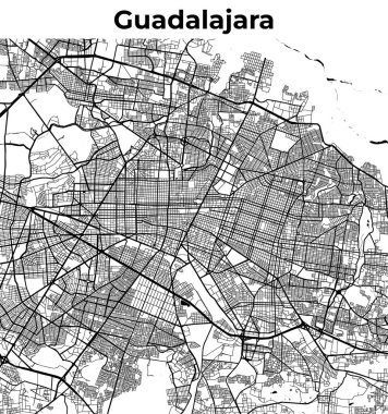 Guadalajara Şehir Haritası, Harita, Sokak Düzeni Haritası