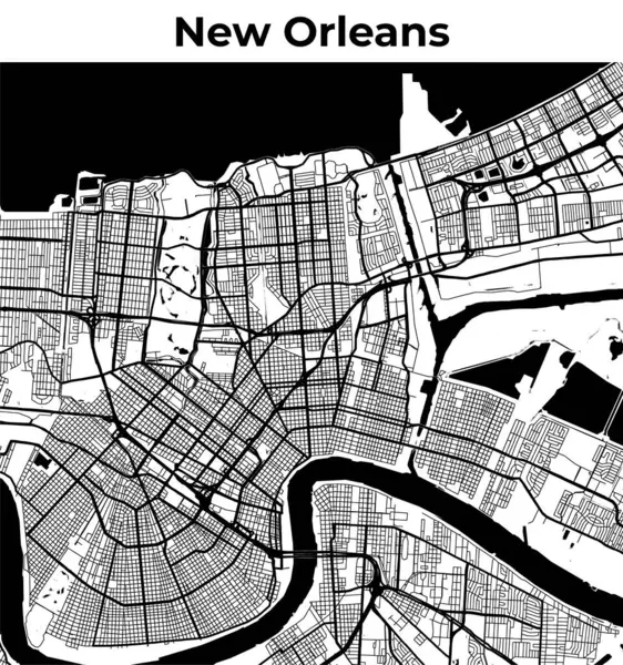 New Orleans Şehir Haritası, Harita, Sokak Düzeni Haritası