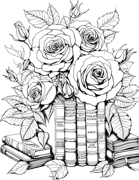 Renklendirme Kitabı Sayfası için Mandala Tasarımı, Sadece Siyah ve Beyaz Çizgiler