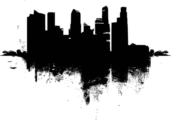 Singapur Şehri 'nin Siluet Görünümü, Günbatımı Arkaplanı