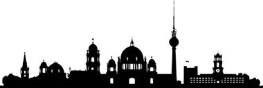 Berlin 'in Simple Black Silhouette Skyline' ı, Sonsuz Zarafet