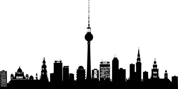 Berlin 'in Simple Black Silhouette Skyline' ı, Sonsuz Zarafet