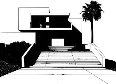 Los Angeles 'ın Minimalist Çizgi Kalite Tasarımı, Temiz ve Basit