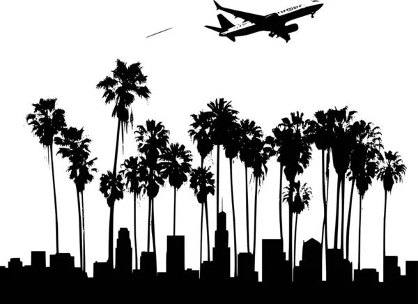 Los Angeles 'ın Basit Seyahat Posteri, Modern Minimalizm