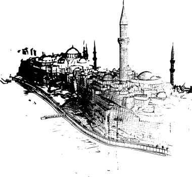 İstanbul Havadan Görünüm Tel Çerçeve Haritası, Geometrik Temsil