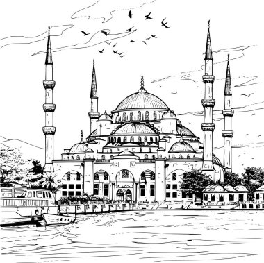 İstanbul 'da Gerçekçi Görüntü, Renklendirme Kitabı Çizimi