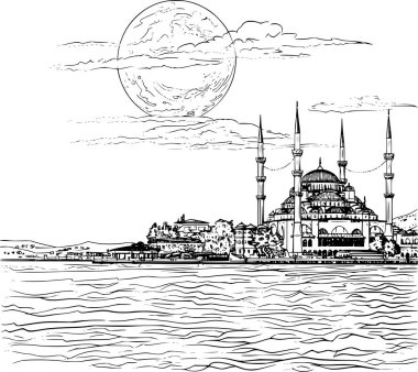 İstanbul 'da Gerçekçi Görüntü, Renklendirme Kitabı Çizimi