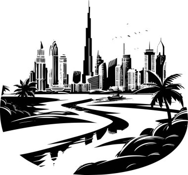 Dubai Şehir Manzarası, Siyah ve Beyaz