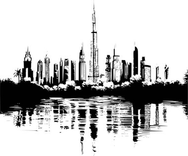 Dubai Şehir Manzarası, Siyah ve Beyaz