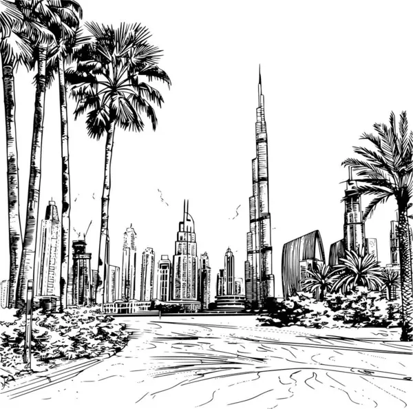 Dubai 'deki Turistik Görüntü, Renklendirme Kitabı Çizimi