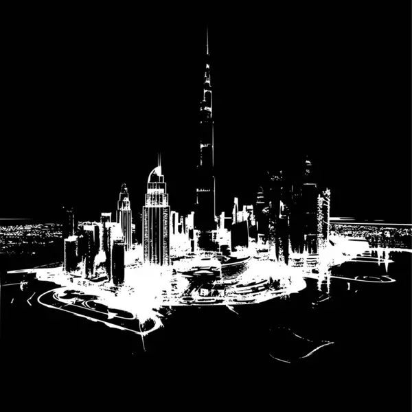 Dubai Şehri Tam Ekran X-Ray Biçimli Görünümü, Mimari Detaylar