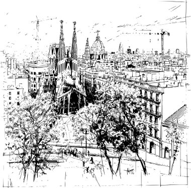 Çizilmiş Barcelona Skyline, Sanatsal İzlenimler