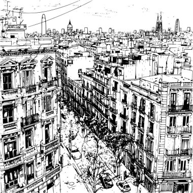 Barcelona 'nın Çizimi, Tuhaf Skyline Çizimi
