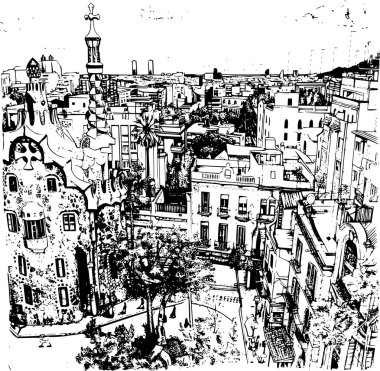 Barcelona 'nın Çizimi, Tuhaf Skyline Çizimi
