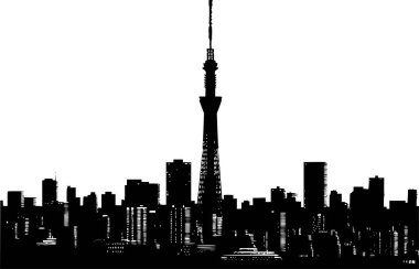 Temiz Tokyo Skyline, Tokyo Skyline 'ın basit 2B Görünümü