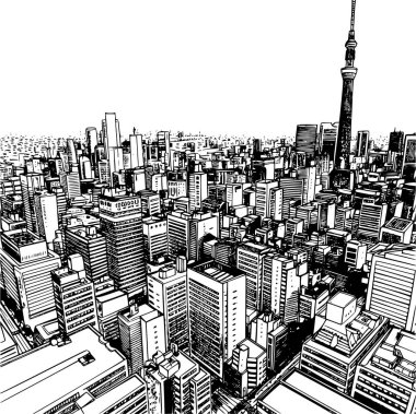 Tokyo Şehir Merkezi, Tokyo Panoramik Manzarası