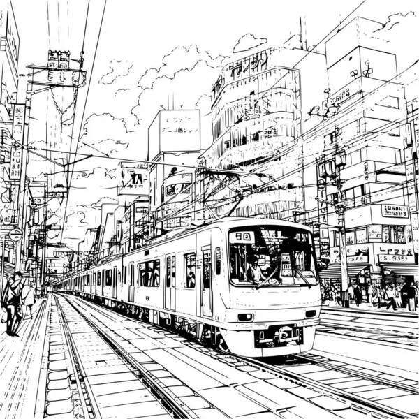 Tokyo Renklendirme Kitabı İllüstrasyonu, Tokyo 'da Gerçekçi Görüntü