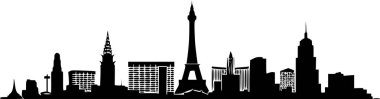 Las Vegas 'ın 2D Manzarası, Las Vegas' ın Simple Siluet Skyline 'ı